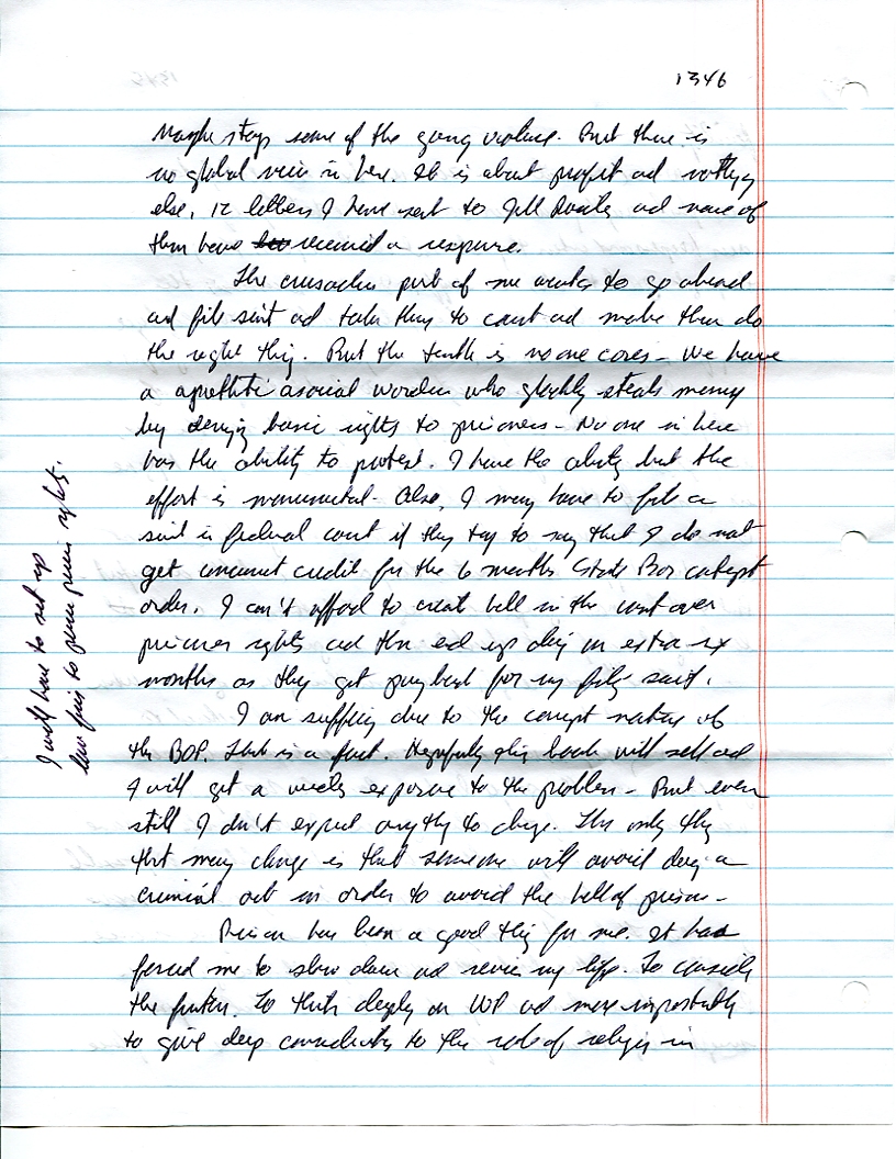 Dr John WorldPeace 2008 Prison Journal